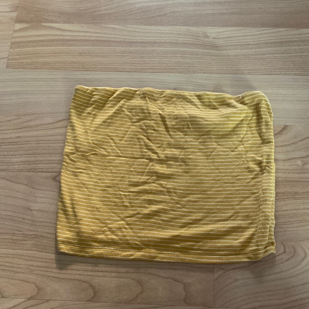 Yellow Cropped Tube Top